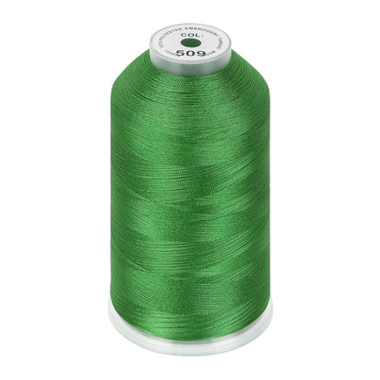 New brothread 100% Polyester with High Sheen Embroidery Thread, 5000M, 40WT(120D/2) 150+ Colors Selected for Commercial Multi Needles and Single Needle Embroidery Machine