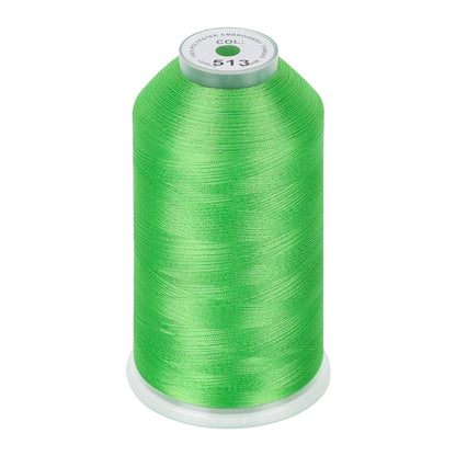New brothread 100% Polyester with High Sheen Embroidery Thread, 5000M, 40WT(120D/2) 150+ Colors Selected for Commercial Multi Needles and Single Needle Embroidery Machine