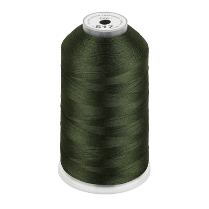 New brothread 100% Polyester with High Sheen Embroidery Thread, 5000M, 40WT(120D/2) 150+ Colors Selected for Commercial Multi Needles and Single Needle Embroidery Machine