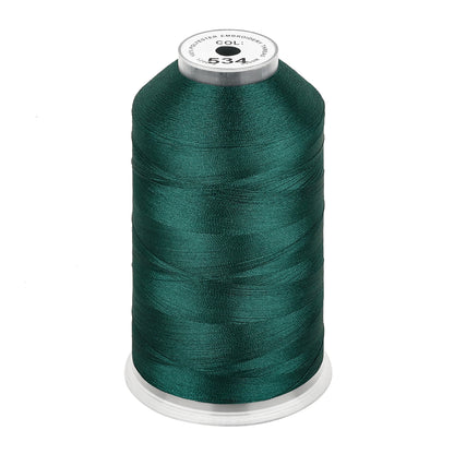New brothread 100% Polyester with High Sheen Embroidery Thread, 5000M, 40WT(120D/2) 150+ Colors Selected for Commercial Multi Needles and Single Needle Embroidery Machine