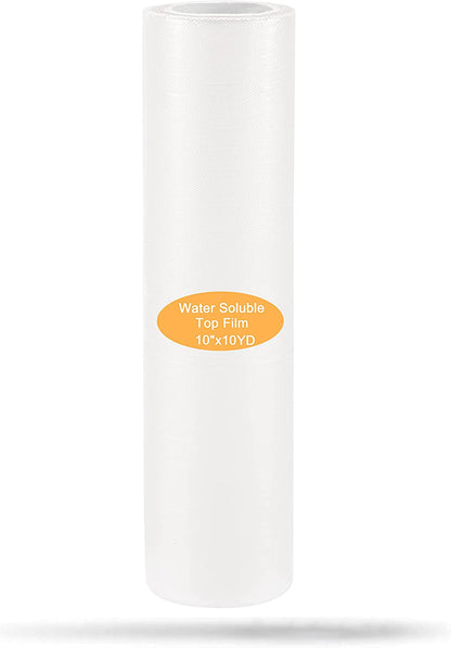 New brothread Light Weight Clear Wash Away - Water Soluble Embroidery Topping Film - 10"x10 Yd roll
