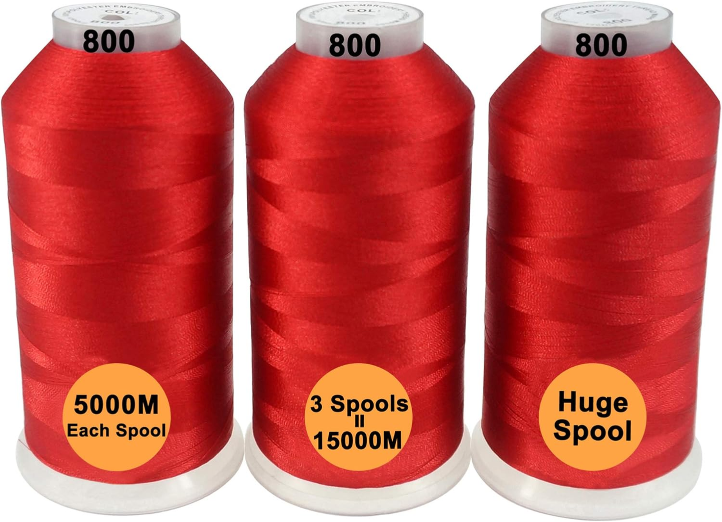 New brothreads - 40 Options- Various Assorted Color Packs of Polyester Embroidery Machine Thread Huge Spool 5000M for All Embroidery Machines