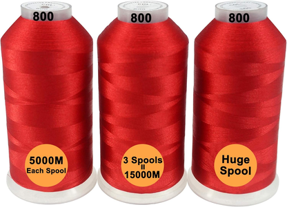 New brothreads - 40 Options- Various Assorted Color Packs of Polyester Embroidery Machine Thread Huge Spool 5000M for All Embroidery Machines