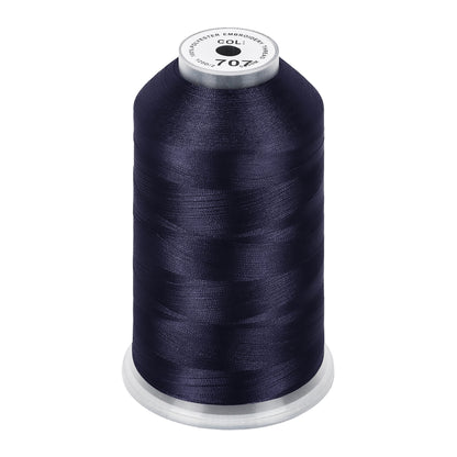 New brothread 100% Polyester with High Sheen Embroidery Thread, 5000M, 40WT(120D/2) 150+ Colors Selected for Commercial Multi Needles and Single Needle Embroidery Machine