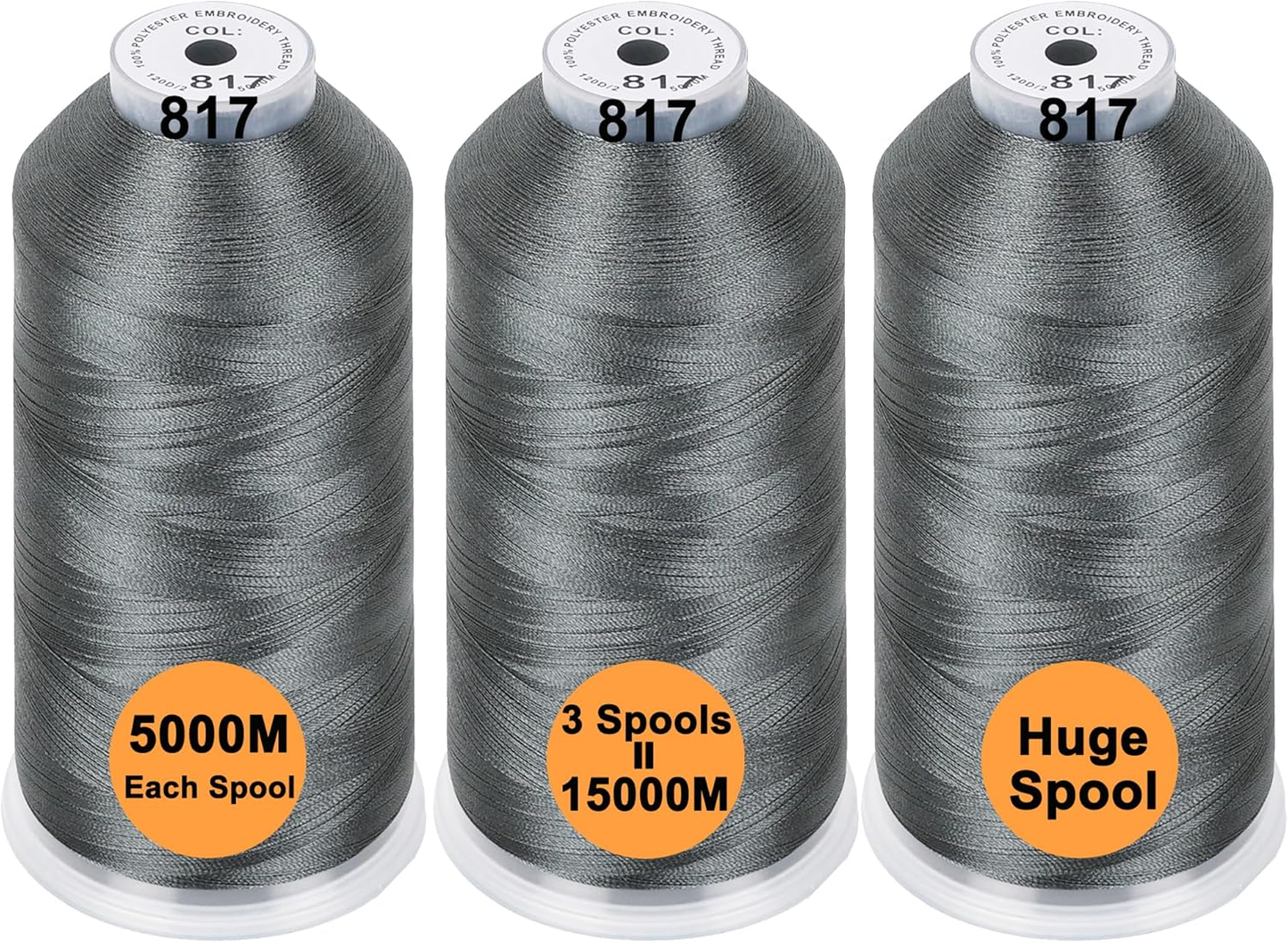 New brothreads - 40 Options- Various Assorted Color Packs of Polyester Embroidery Machine Thread Huge Spool 5000M for All Embroidery Machines