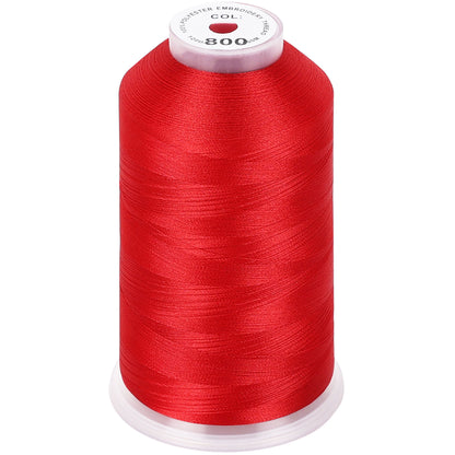 New brothread 100% Polyester with High Sheen Embroidery Thread, 5000M, 40WT(120D/2) 150+ Colors Selected for Commercial Multi Needles and Single Needle Embroidery Machine