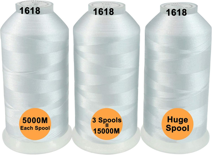 New brothreads - 40 Options- Various Assorted Color Packs of Polyester Embroidery Machine Thread Huge Spool 5000M for All Embroidery Machines