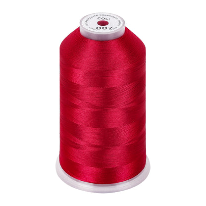New brothread 100% Polyester with High Sheen Embroidery Thread, 5000M, 40WT(120D/2) 150+ Colors Selected for Commercial Multi Needles and Single Needle Embroidery Machine
