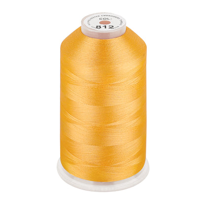 New brothread 100% Polyester with High Sheen Embroidery Thread, 5000M, 40WT(120D/2) 150+ Colors Selected for Commercial Multi Needles and Single Needle Embroidery Machine