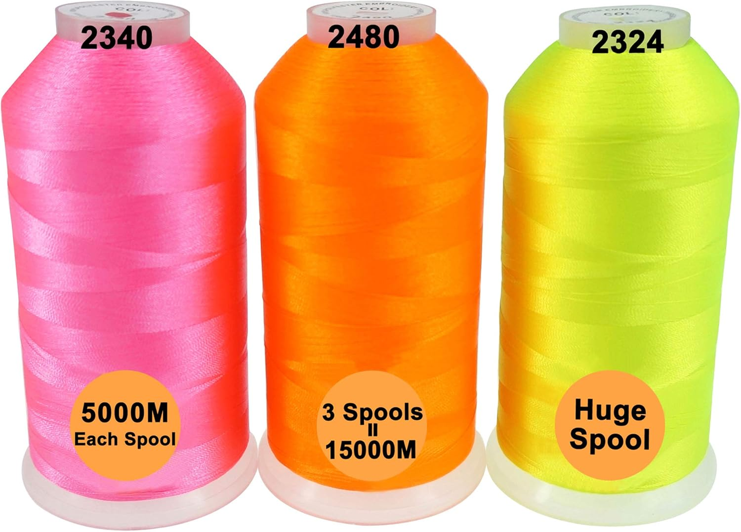 New brothreads - 40 Options- Various Assorted Color Packs of Polyester Embroidery Machine Thread Huge Spool 5000M for All Embroidery Machines