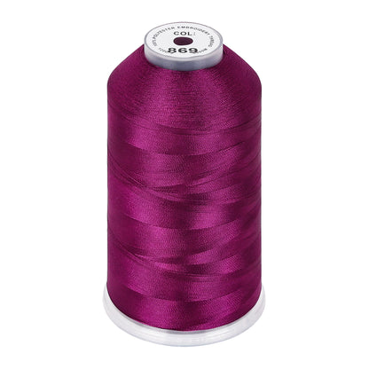 New brothread 100% Polyester with High Sheen Embroidery Thread, 5000M, 40WT(120D/2) 150+ Colors Selected for Commercial Multi Needles and Single Needle Embroidery Machine