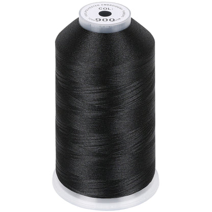 New brothread 100% Polyester with High Sheen Embroidery Thread, 5000M, 40WT(120D/2) 150+ Colors Selected for Commercial Multi Needles and Single Needle Embroidery Machine
