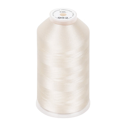 New brothread 100% Polyester with High Sheen Embroidery Thread, 5000M, 40WT(120D/2) 150+ Colors Selected for Commercial Multi Needles and Single Needle Embroidery Machine