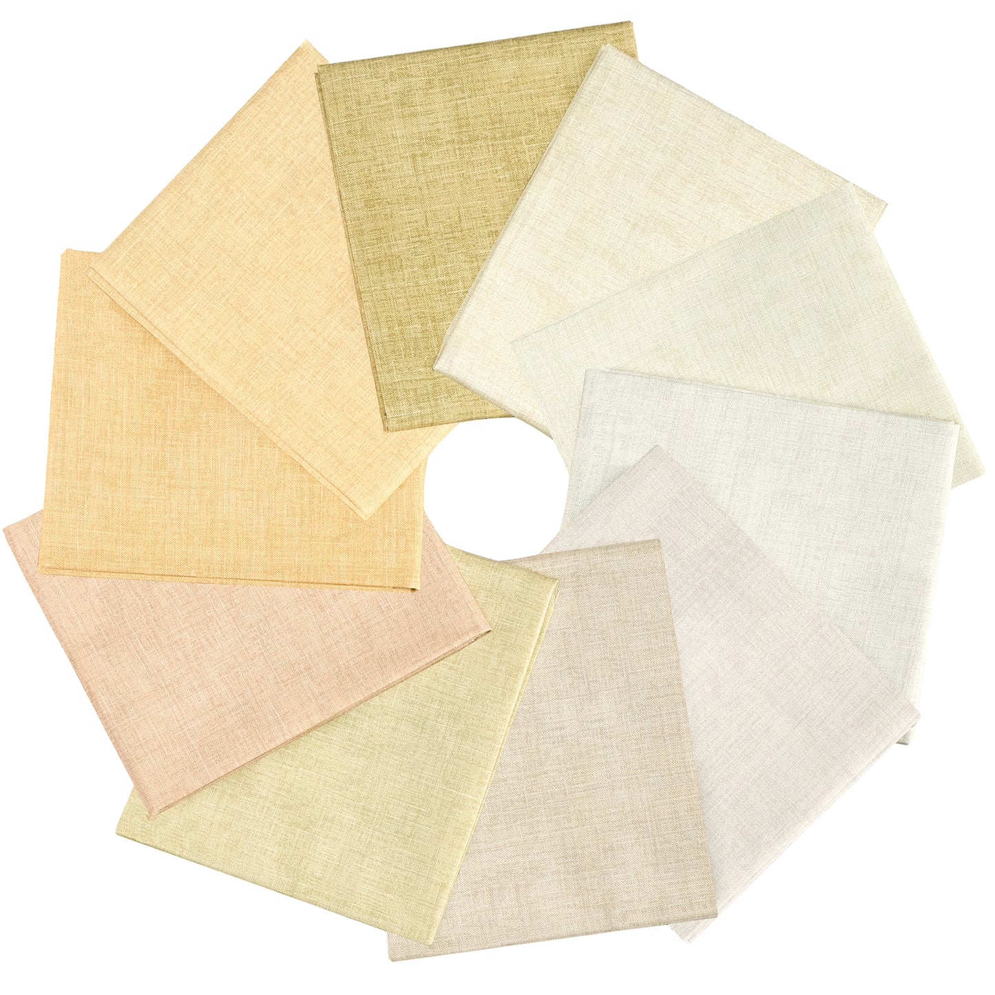 Craftido - 11 Options Solids with Tweed Tonals - Assorted Color Cotton Quilting Fabric Bundles 10pcs Fat Quarters 18"x21" - Medium Weight 5.2oz - for Quilting, Sewing and Crafts
