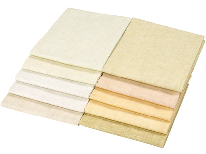 Craftido - 11 Options Solids with Tweed Tonals - Assorted Color Cotton Quilting Fabric Bundles 10pcs Fat Quarters 18"x21" - Medium Weight 5.2oz - for Quilting, Sewing and Crafts