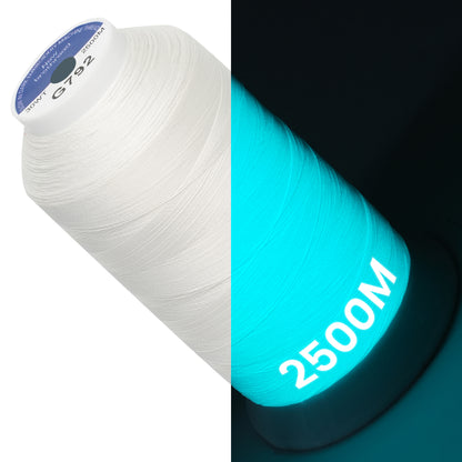 New brothread Single Huge Spool Luminary Glow in The Dark Embroidery Machine Thread Kit 30WT 2500M(2735Y) Each Spool for Embroidery, Quilting, Sewing