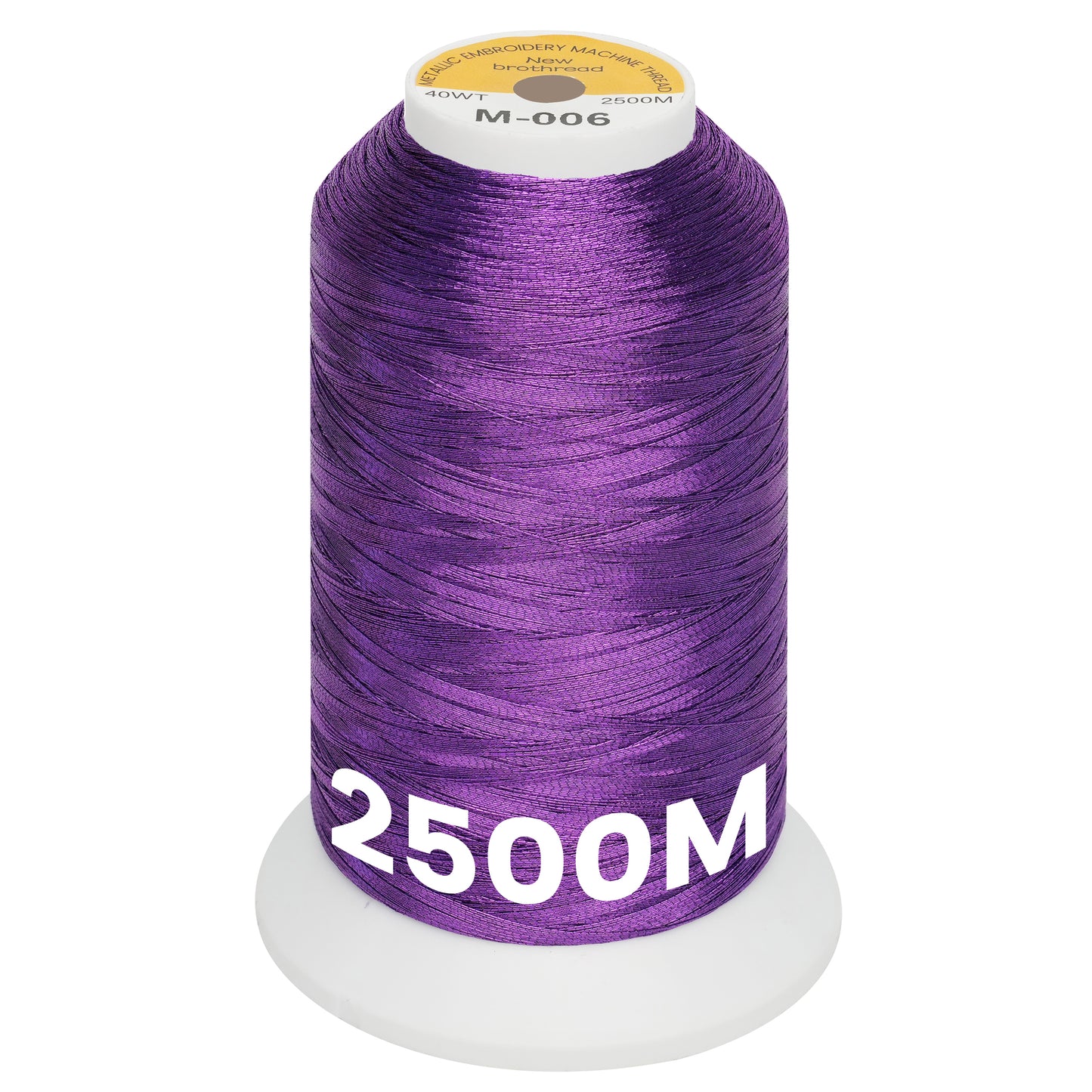 New brothread Single Huge Spool Metallic Embroidery Machine Thread 2500M (2735Y) Each for Commercial and Domestic Embroidery Machines