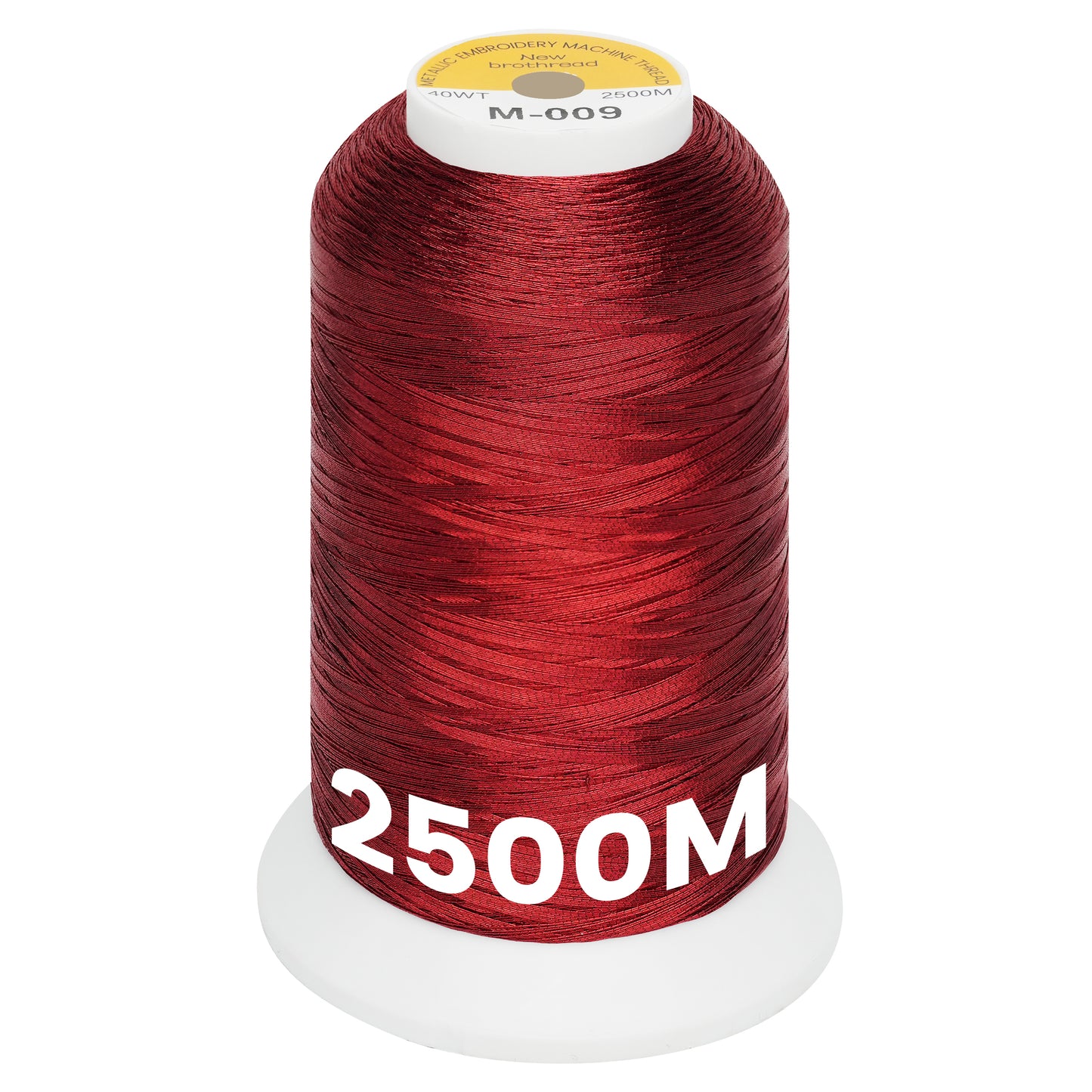 New brothread Single Huge Spool Metallic Embroidery Machine Thread 2500M (2735Y) Each for Commercial and Domestic Embroidery Machines