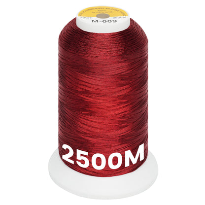 New brothread Single Huge Spool Metallic Embroidery Machine Thread 2500M (2735Y) Each for Commercial and Domestic Embroidery Machines