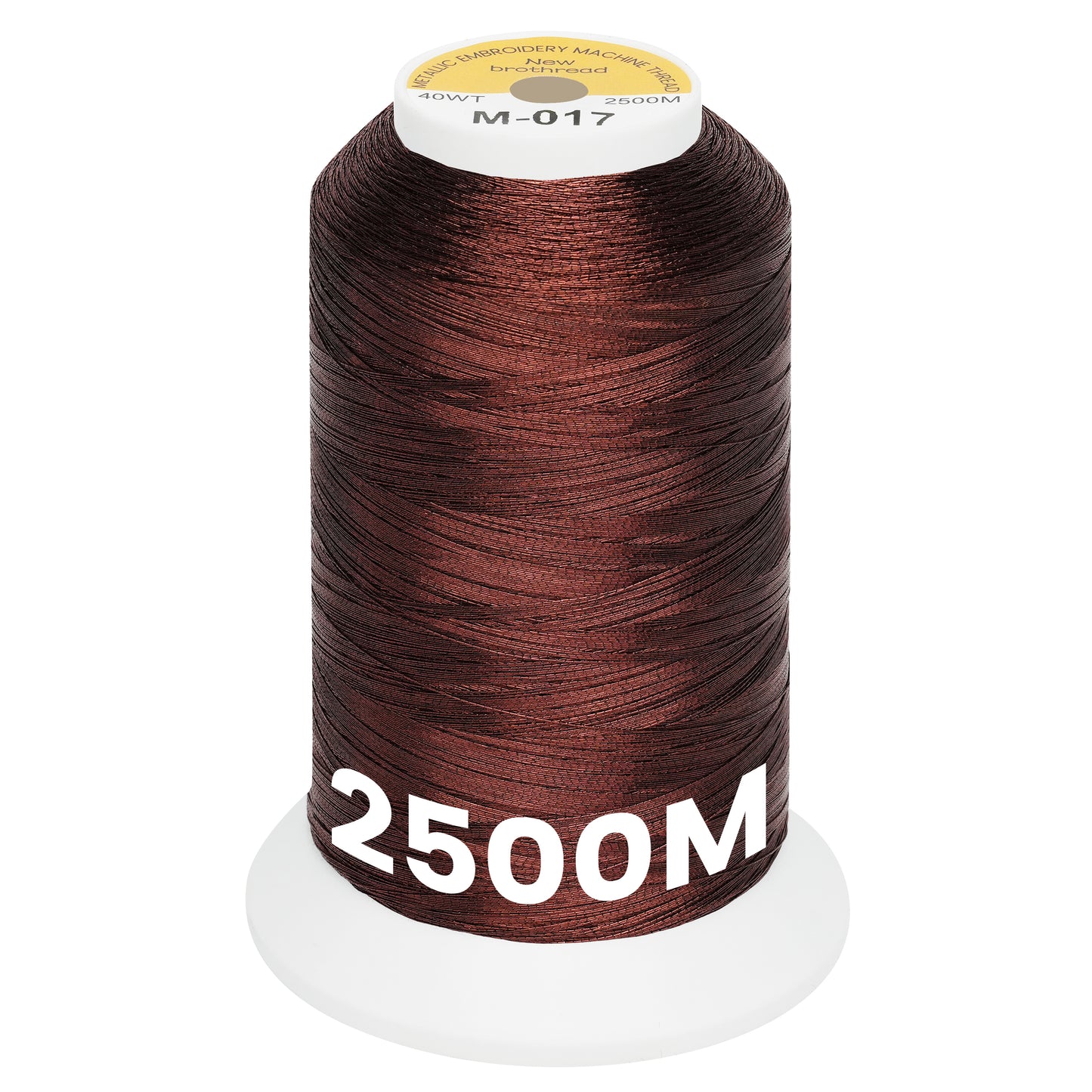 New brothread Single Huge Spool Metallic Embroidery Machine Thread 2500M (2735Y) Each for Commercial and Domestic Embroidery Machines