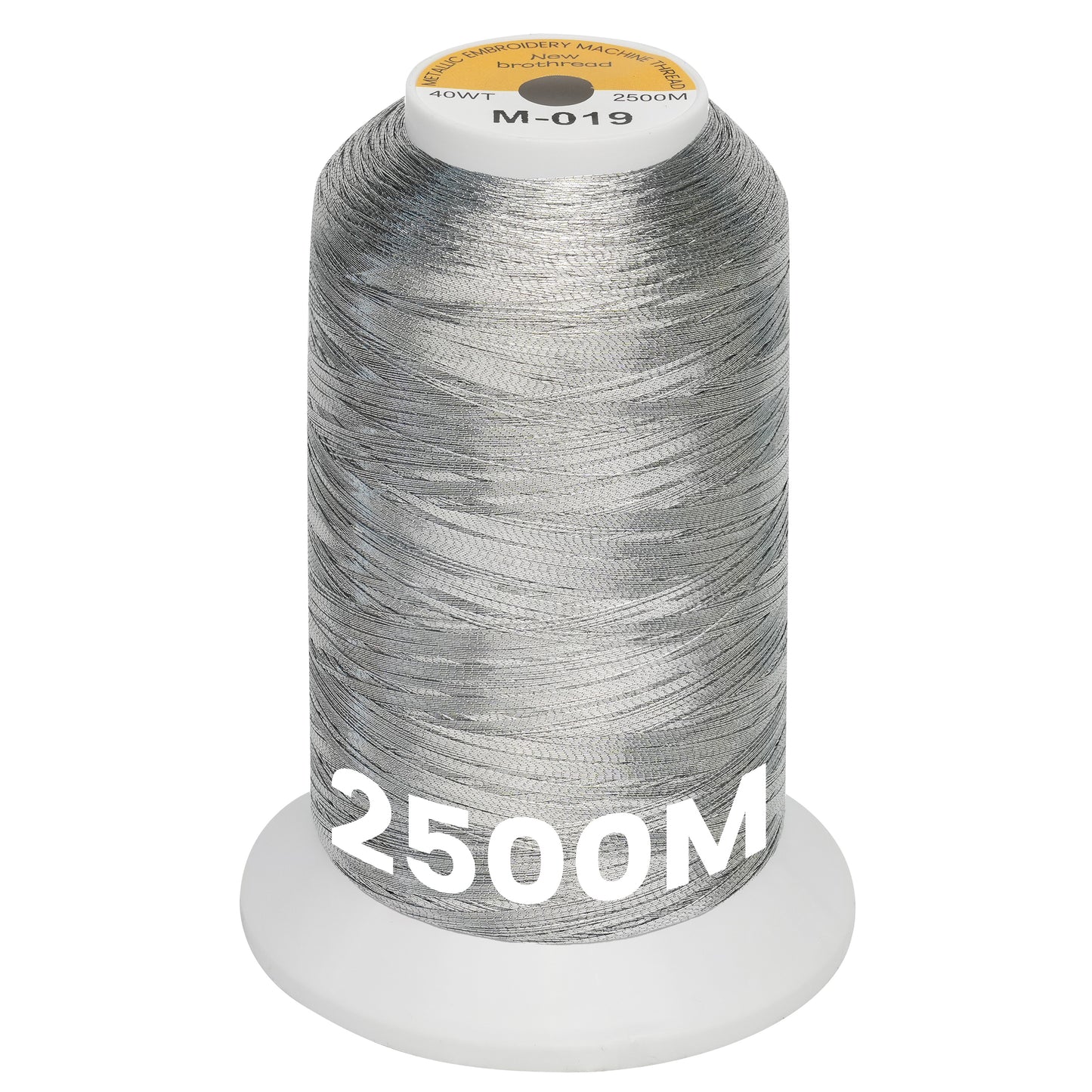 New brothread Single Huge Spool Metallic Embroidery Machine Thread 2500M (2735Y) Each for Commercial and Domestic Embroidery Machines