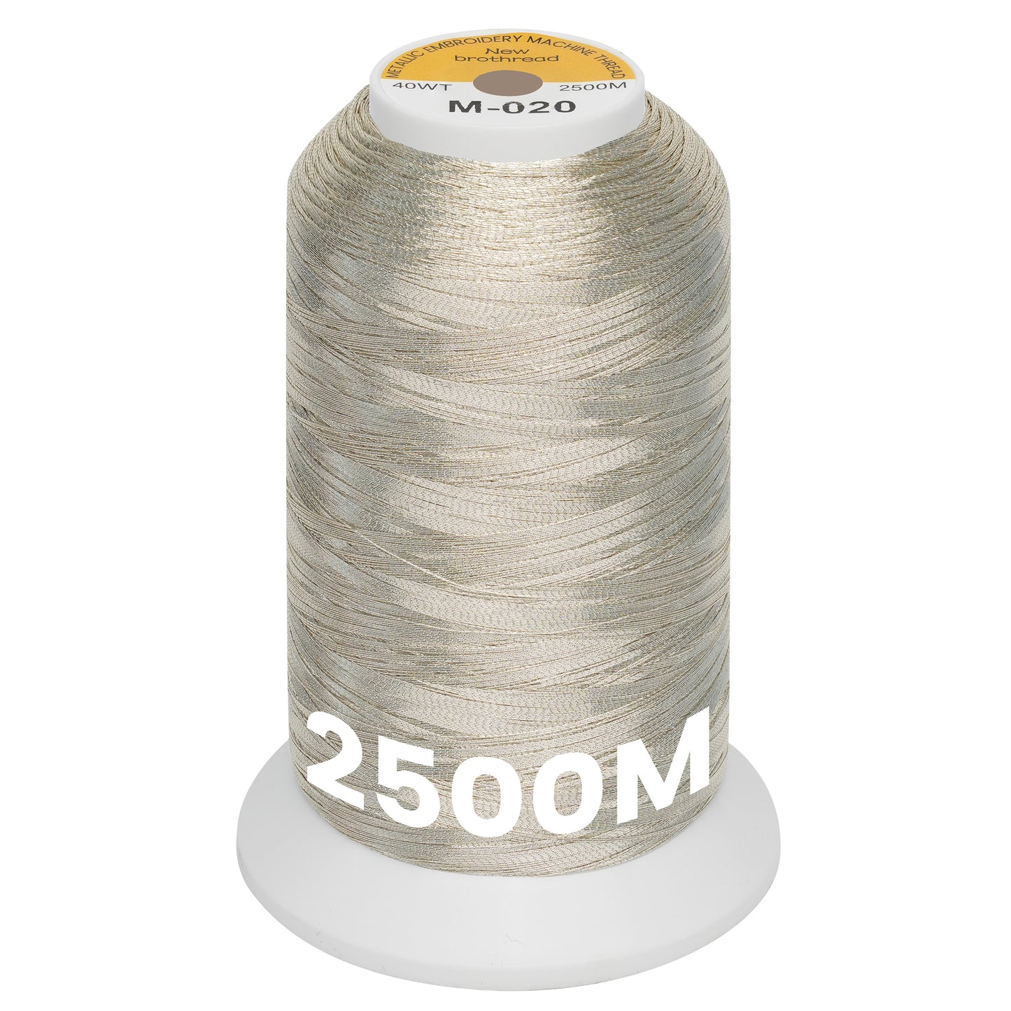 New brothread Single Huge Spool Metallic Embroidery Machine Thread 2500M (2735Y) Each for Commercial and Domestic Embroidery Machines