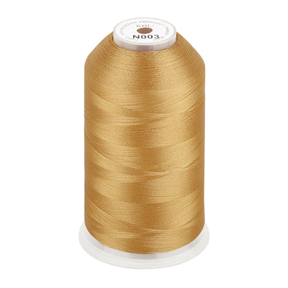 New brothread 100% Polyester with High Sheen Embroidery Thread, 5000M, 40WT(120D/2) 150+ Colors Selected for Commercial Multi Needles and Single Needle Embroidery Machine