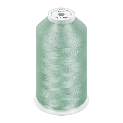 New brothread 100% Polyester with High Sheen Embroidery Thread, 5000M, 40WT(120D/2) 150+ Colors Selected for Commercial Multi Needles and Single Needle Embroidery Machine