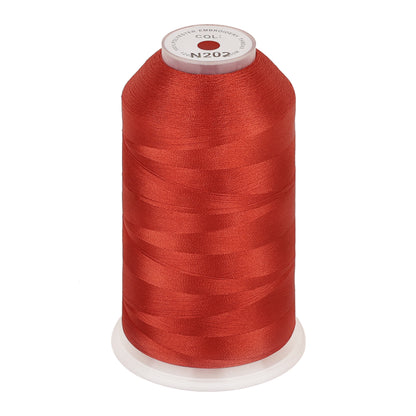 New brothread 100% Polyester with High Sheen Embroidery Thread, 5000M, 40WT(120D/2) 150+ Colors Selected for Commercial Multi Needles and Single Needle Embroidery Machine
