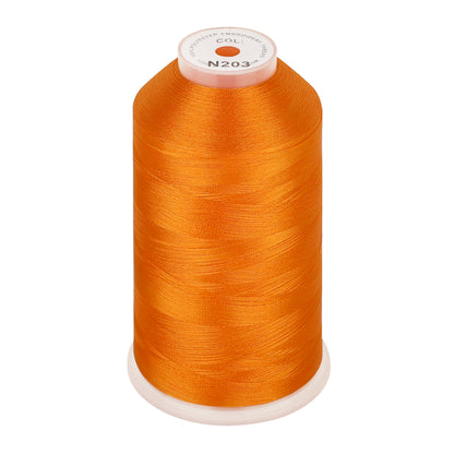 New brothread 100% Polyester with High Sheen Embroidery Thread, 5000M, 40WT(120D/2) 150+ Colors Selected for Commercial Multi Needles and Single Needle Embroidery Machine