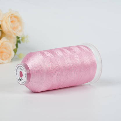 New Brothread 40WT Polyester Embroidery Machine Thread | 5000M per Spool | Includes Janome Colors for Commercial/Home Use