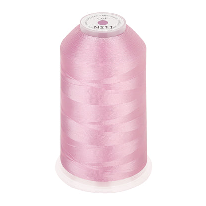 New brothread 100% Polyester with High Sheen Embroidery Thread, 5000M, 40WT(120D/2) 150+ Colors Selected for Commercial Multi Needles and Single Needle Embroidery Machine
