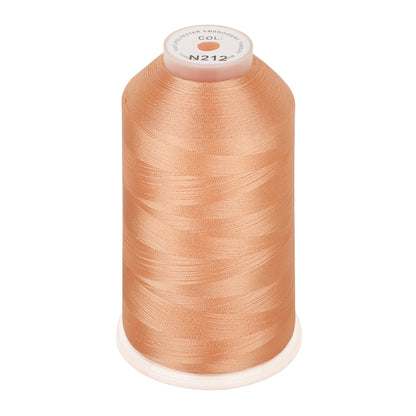 New brothread 100% Polyester with High Sheen Embroidery Thread, 5000M, 40WT(120D/2) 150+ Colors Selected for Commercial Multi Needles and Single Needle Embroidery Machine