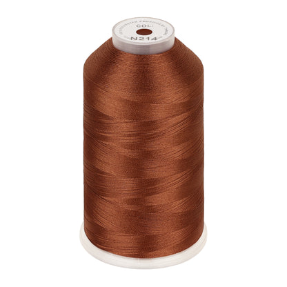 New brothread 100% Polyester with High Sheen Embroidery Thread, 5000M, 40WT(120D/2) 150+ Colors Selected for Commercial Multi Needles and Single Needle Embroidery Machine