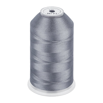 New brothread 100% Polyester with High Sheen Embroidery Thread, 5000M, 40WT(120D/2) 150+ Colors Selected for Commercial Multi Needles and Single Needle Embroidery Machine