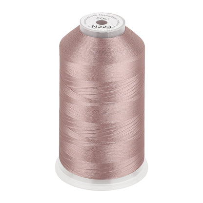New brothread 100% Polyester with High Sheen Embroidery Thread, 5000M, 40WT(120D/2) 150+ Colors Selected for Commercial Multi Needles and Single Needle Embroidery Machine