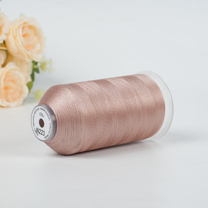 New Brothread 40WT Polyester Embroidery Machine Thread | 5000M per Spool | Includes Janome Colors for Commercial/Home Use