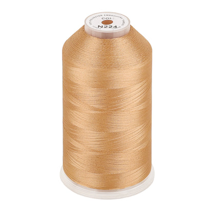 New brothread 100% Polyester with High Sheen Embroidery Thread, 5000M, 40WT(120D/2) 150+ Colors Selected for Commercial Multi Needles and Single Needle Embroidery Machine