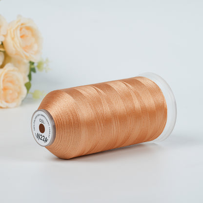 New Brothread 40WT Polyester Embroidery Machine Thread | 5000M per Spool | Includes Janome Colors for Commercial/Home Use