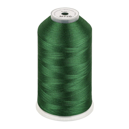 New brothread 100% Polyester with High Sheen Embroidery Thread, 5000M, 40WT(120D/2) 150+ Colors Selected for Commercial Multi Needles and Single Needle Embroidery Machine