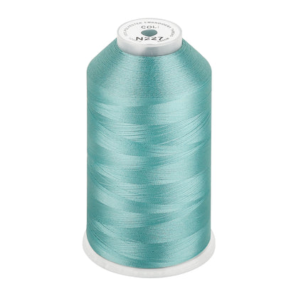 New brothread 100% Polyester with High Sheen Embroidery Thread, 5000M, 40WT(120D/2) 150+ Colors Selected for Commercial Multi Needles and Single Needle Embroidery Machine