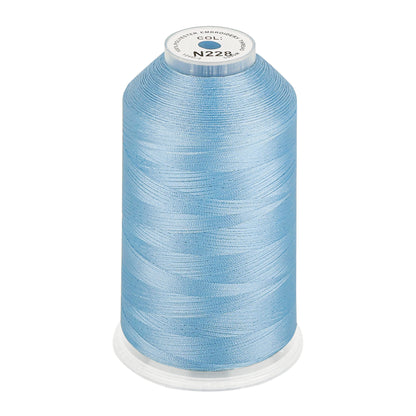 New brothread 100% Polyester with High Sheen Embroidery Thread, 5000M, 40WT(120D/2) 150+ Colors Selected for Commercial Multi Needles and Single Needle Embroidery Machine