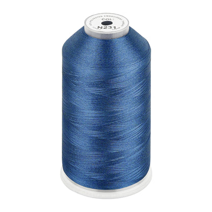 New brothread 100% Polyester with High Sheen Embroidery Thread, 5000M, 40WT(120D/2) 150+ Colors Selected for Commercial Multi Needles and Single Needle Embroidery Machine