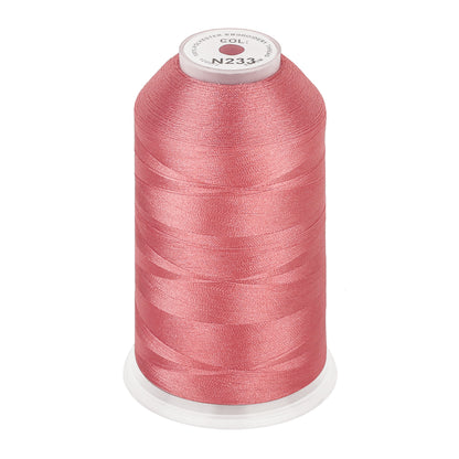 New brothread 100% Polyester with High Sheen Embroidery Thread, 5000M, 40WT(120D/2) 150+ Colors Selected for Commercial Multi Needles and Single Needle Embroidery Machine