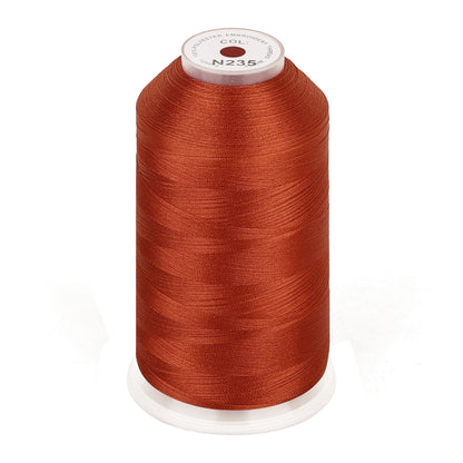New brothread 100% Polyester with High Sheen Embroidery Thread, 5000M, 40WT(120D/2) 150+ Colors Selected for Commercial Multi Needles and Single Needle Embroidery Machine