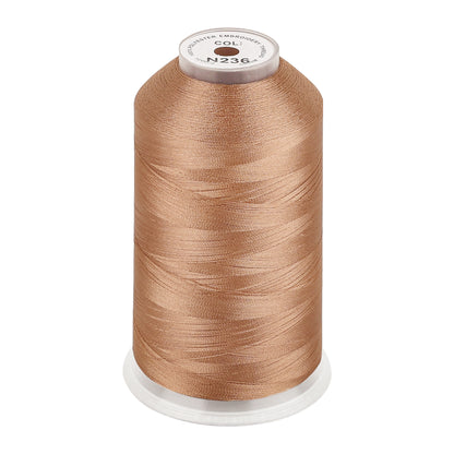 New brothread 100% Polyester with High Sheen Embroidery Thread, 5000M, 40WT(120D/2) 150+ Colors Selected for Commercial Multi Needles and Single Needle Embroidery Machine