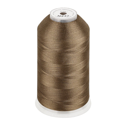 New brothread 100% Polyester with High Sheen Embroidery Thread, 5000M, 40WT(120D/2) 150+ Colors Selected for Commercial Multi Needles and Single Needle Embroidery Machine