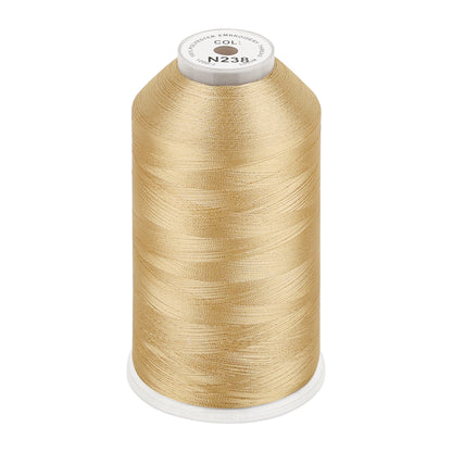 New brothread 100% Polyester with High Sheen Embroidery Thread, 5000M, 40WT(120D/2) 150+ Colors Selected for Commercial Multi Needles and Single Needle Embroidery Machine