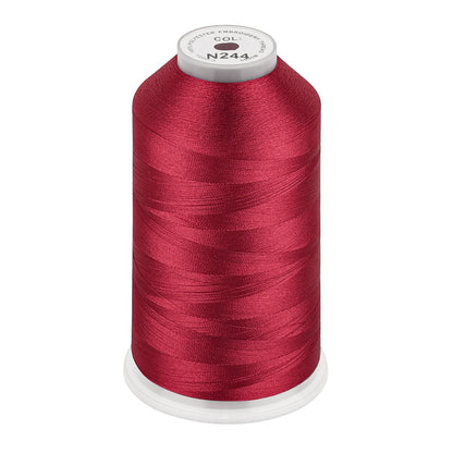 New brothread 100% Polyester with High Sheen Embroidery Thread, 5000M, 40WT(120D/2) 150+ Colors Selected for Commercial Multi Needles and Single Needle Embroidery Machine
