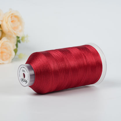 New Brothread 40WT Polyester Embroidery Machine Thread | 5000M per Spool | Includes Janome Colors for Commercial/Home Use
